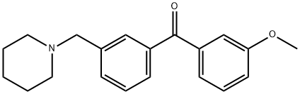 3-METHOXY-3'-PIPERIDINOMETHYL BENZOPHENONE Struktur