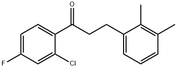 2'-CHLORO-3-(2,3-DIMETHYLPHENYL)-4'-FLUOROPROPIOPHENONE Struktur