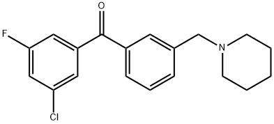 3-CHLORO-5-FLUORO-3'-PIPERIDINOMETHYL BENZOPHENONE Struktur