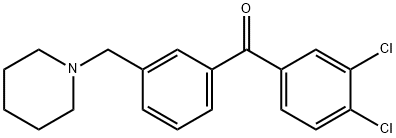 3,4-DICHLORO-3'-PIPERIDINOMETHYL BENZOPHENONE Struktur