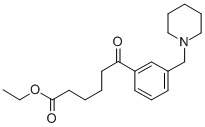 ETHYL 6-OXO-6-[3-(PIPERIDINOMETHYL)PHENYL]HEXANOATE Struktur