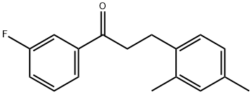 3-(2,4-DIMETHYLPHENYL)-3'-FLUOROPROPIOPHENONE Struktur