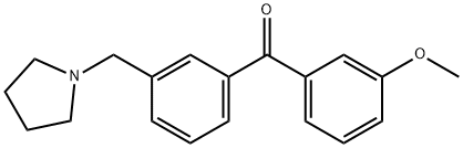 3-METHOXY-3'-PYRROLIDINOMETHYL BENZOPHENONE Struktur