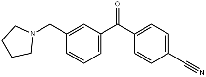 4'-CYANO-3-PYRROLIDINOMETHYL BENZOPHENONE Struktur