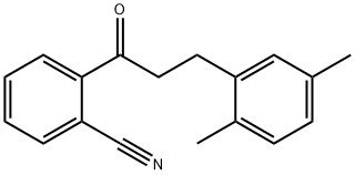 2'-CYANO-3-(2,5-DIMETHYLPHENYL)PROPIOPHENONE Struktur