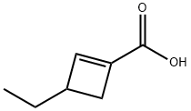 1-Cyclobutene-1-carboxylic acid, 3-ethyl- (7CI,9CI) Struktur