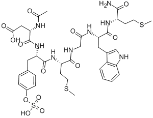 ACETYL-ASP-TYR[SO3H]-MET-GLY-TRP-MET-NH2 Struktur