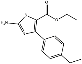 2-AMINO-4-(4-ETHYLPHENYL)-5-THIAZOLECARBOXYLIC ACID ETHYL ESTER Struktur