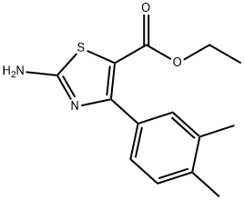 2-AMINO-4-(3,4-DIMETHYLPHENYL)-5-THIAZOLECARBOXYLIC ACID ETHYL ESTER Struktur