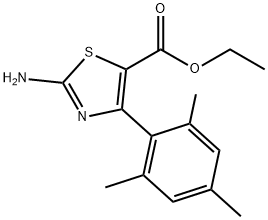 2-AMINO-4-(2,4,6-TRIMETHYLPHENYL)-5-THIAZOLECARBOXYLIC ACID ETHYL ESTER Struktur