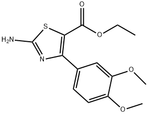 2-AMINO-4-(3,4-DIMETHOXYPHENYL)-5-THIAZOLECARBOXYLIC ACID ETHYL ESTER Struktur