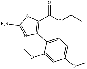 2-AMINO-4-(2,4-DIMETHOXYPHENYL)-5-THIAZOLECARBOXYLIC ACID ETHYL ESTER Struktur