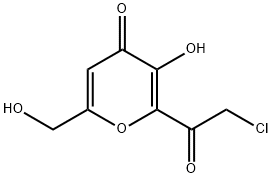 4H-Pyran-4-one, 2-(chloroacetyl)-3-hydroxy-6-(hydroxymethyl)- (7CI) Struktur