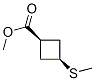 Cyclobutanecarboxylic acid, 3-(methylthio)-, methyl ester, cis- (9CI) Struktur