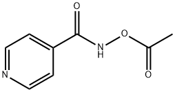 Hydroxylamine, O-acetyl-N-isonicotinoyl- Struktur