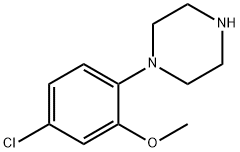 1-(4-chloro-2-Methoxyphenyl)piperazine Struktur