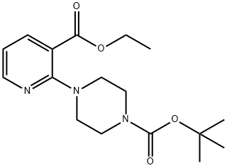 1-Boc-4-(3-ethoxycarbonyl-pyridin-2-yl)-piperazine Struktur