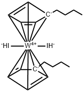 BIS(BUTYLCYCLOPENTADIENYL)TUNGSTEN DIIODIDE Struktur