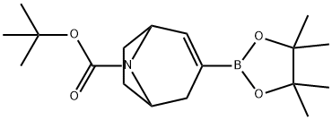 tert-butyl 3-(4,4,5,5-tetramethyl-1,3,2-dioxaborolan-2-yl)-8-azabicyclo[3.2.1]oct-3-ene-8-carboxylate Struktur