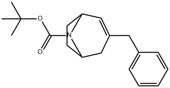 8-Boc-3-benzyl-8-aza-bicyclo[3.2.1]oct-2-ene Struktur