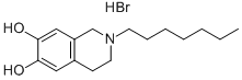 6,7-ISOQUINOLINEDIOL, 2-HEPTYL-1,2,3,4-TETRAHYDRO-, HYDROBROMIDE Struktur