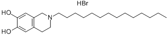 6,7-ISOQUINOLINEDIOL, 1,2,3,4-TETRAHYDRO-2-TETRADECYL-, HYDROBROMIDE Struktur