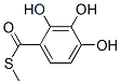 Benzoic acid, 2,3,4-trihydroxythio-, S-methyl ester (7CI) Struktur