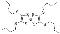 BIS[1,2-BIS(BUTYLTHIO)-1,2-ETHENEDITHIOLATO]NICKEL(II) COMPLEX Struktur