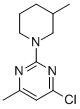 4-CHLORO-6-METHYL-2-(3-METHYLPIPERIDIN-1-YL)PYRIMIDINE Struktur