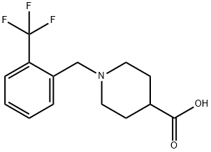 1-(2-TRIFLUOROMETHYL-BENZYL)-PIPERIDINE-4-CARBOXYLIC ACID Struktur