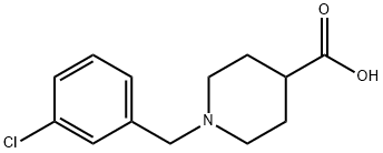 1-(3-CHLORO-BENZYL)-PIPERIDINE-4-CARBOXYLIC ACID HYDROCHLORIDE Struktur