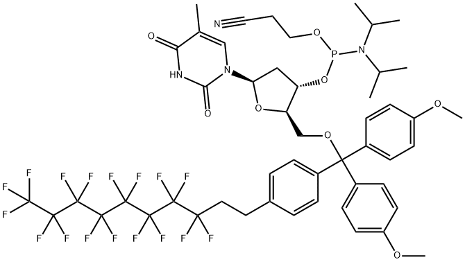 5'-O-FDMT-THYMIDINE CEP Struktur