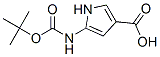 1H-Pyrrole-3-carboxylic  acid,  5-[[(1,1-dimethylethoxy)carbonyl]amino]- Struktur