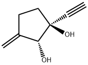 1,2-Cyclopentanediol, 1-ethynyl-3-methylene-, cis- (9CI) Struktur