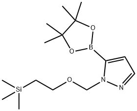 1-(2-Trimethylsilanylethoxymethyl)-1H-pyrazole-5-boronic acid pinacol ester Struktur