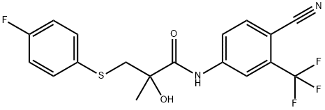 N-[4-氰基-3-(三氟甲基)苯基]-3-(4-氟苯巰基)-2-羥基-2-甲基丙酰胺, 90356-78-8, 結(jié)構(gòu)式