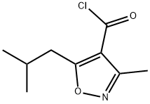 4-Isoxazolecarbonyl chloride, 5-isobutyl-3-methyl- (7CI) Struktur