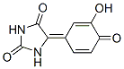 Hydantoin, 5-(3-hydroxy-4-oxo-2,5-cyclohexadien-1-ylidene)- (7CI) Struktur