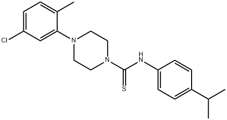 4-(5-chloro-2-methylphenyl)-N-(4-isopropylphenyl)tetrahydro-1(2H)-pyrazinecarbothioamide Struktur