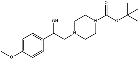 4-[2-HYDROXY-2-(4-METHOXY-PHENYL)-ETHYL]-PIPERAZINE-1-CARBOXYLIC ACID TERT-BUTYL ESTER Struktur