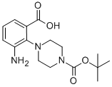 4-(2-AMINO-6-CARBOXY-PHENYL)-PIPERAZINE-1-CARBOXYLIC ACID TERT-BUTYL ESTER Struktur