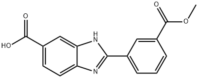 2-(3-Methoxycarbonylphenyl)-1H-benzimidazole-5-carboxylic acid Struktur