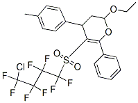 5-(4-CHLORO-1,1,2,2,3,3,4,4-OCTAFLUOROBUTYLSULFONYL)-2-ETHOXY-6-PHENYL-4-P-TOLYL-3,4-DIHYDRO-2H-PYRAN Struktur