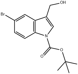 1-Boc-5-bromo-3-hydroxymethylindole Struktur