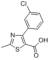 2-METHYL-4-(3-CHLORO)PHENYL THIAZOLE-5-CARBOXYLIC ACID Struktur