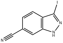 3-iodo-1H-indazole-6-carbonitrile Struktur