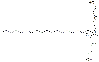 bis[2-(2-hydroxyethoxy)ethyl]-methyl-octadecyl-azanium chloride Struktur