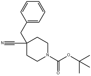 1-BOC-4-CYANO-4-BENZYL-PIPERIDINE Struktur