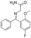 2-[[(5-Fluoro-2-methoxyphenyl)phenylmethylene]amino]acetamide Struktur