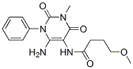 Butanamide,  N-(6-amino-1,2,3,4-tetrahydro-3-methyl-2,4-dioxo-1-phenyl-5-pyrimidinyl)-4-methoxy- Struktur